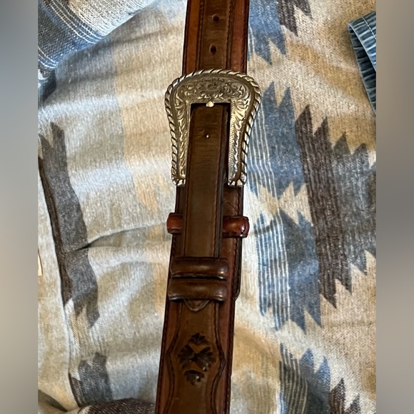 Vintage Justin Top Grain Western Belt